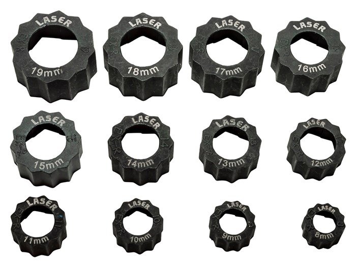 Laser Damaged Nut/ Bolt Extractor Set - 12 Piece