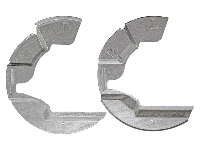 Galvanised Front Brake Mud Shields – Defender up to KA930455