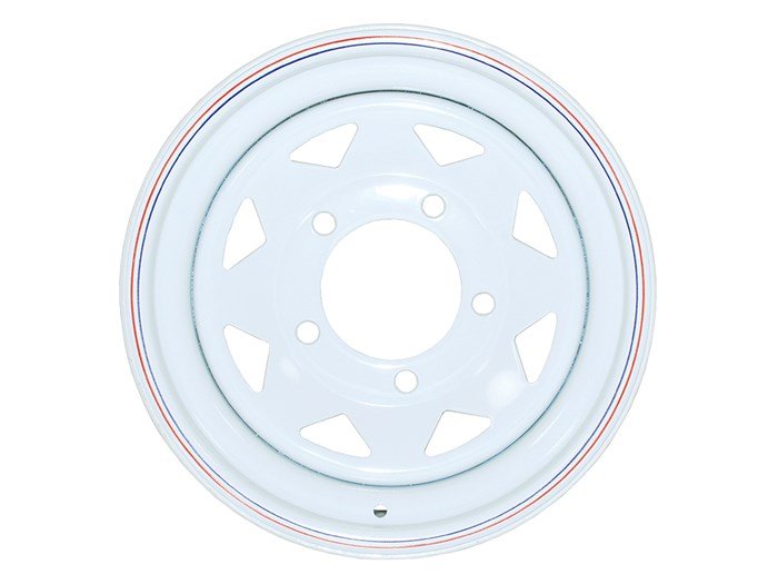 White 8 Spoke Steel Wheel 7x16 - Def - D1 - Rrc – Defender (+2 more)