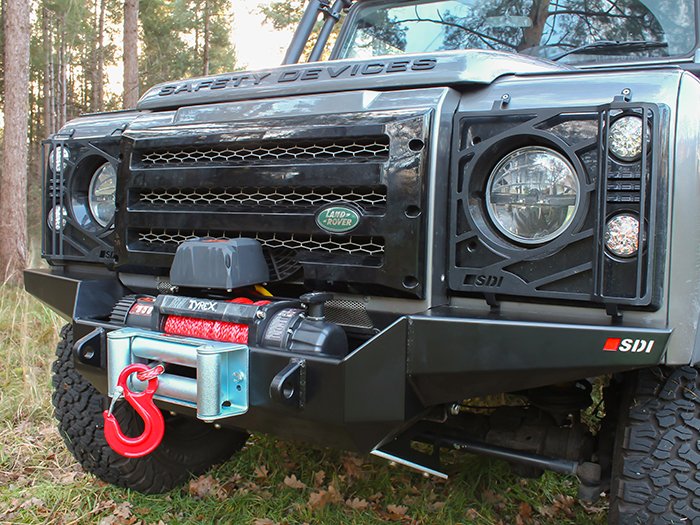 Safety Devices Stepped Winch Front Bumper – Defender 1983–2016