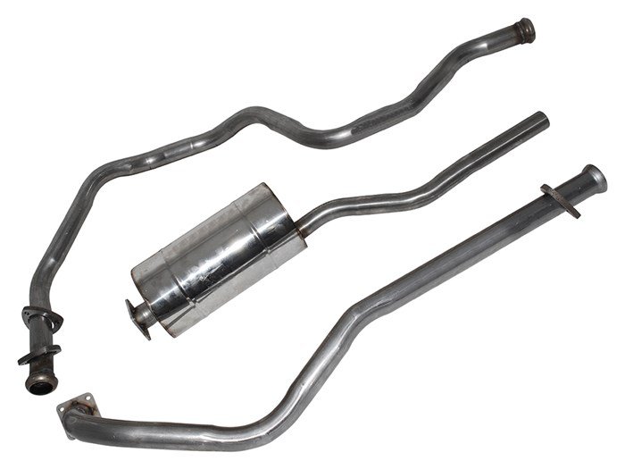 Stainless Steel Exhaust System – Series 3 SWB 2.25 Diesel 3 stud manifold exit