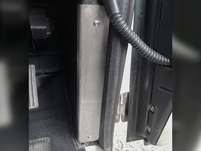 Brushed Stainless Steel A-Post Trims – Defender