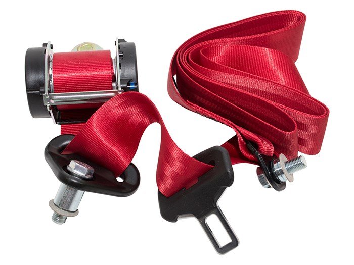 Red Seat Belt Station Wagon Defender Rear