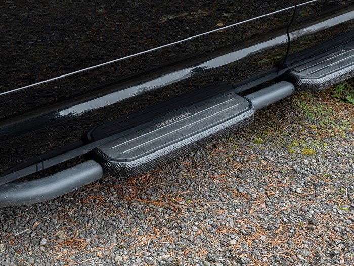 Side Step Covers Def20 90 Chequer Plate Satin Black Pair – Defender 2020 onwards
