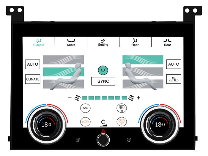 10" Touchscreen Climate Control Upgrade Panel – Range Rover Vogue 2013–2017 less CD