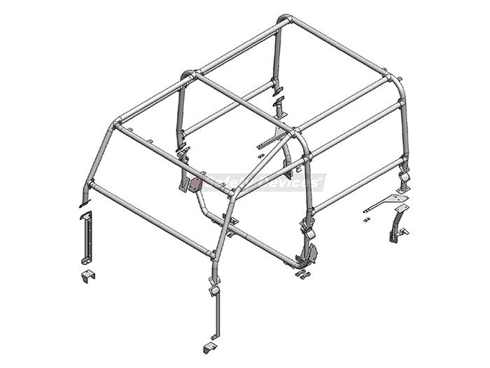 Safety Devices Roll Cage – Defender 90 Station Wagon 2007–2016