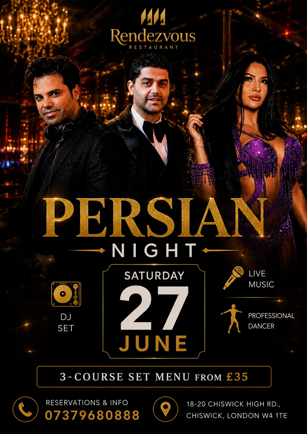 Persian Golden Night at Rendezvous