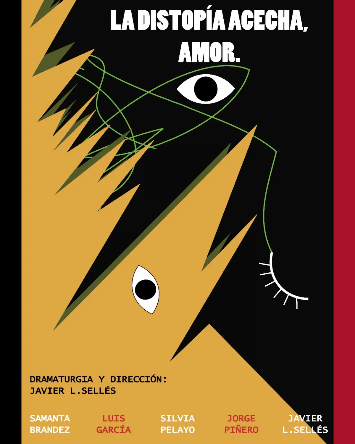 Cartel de La distopía acecha,amor