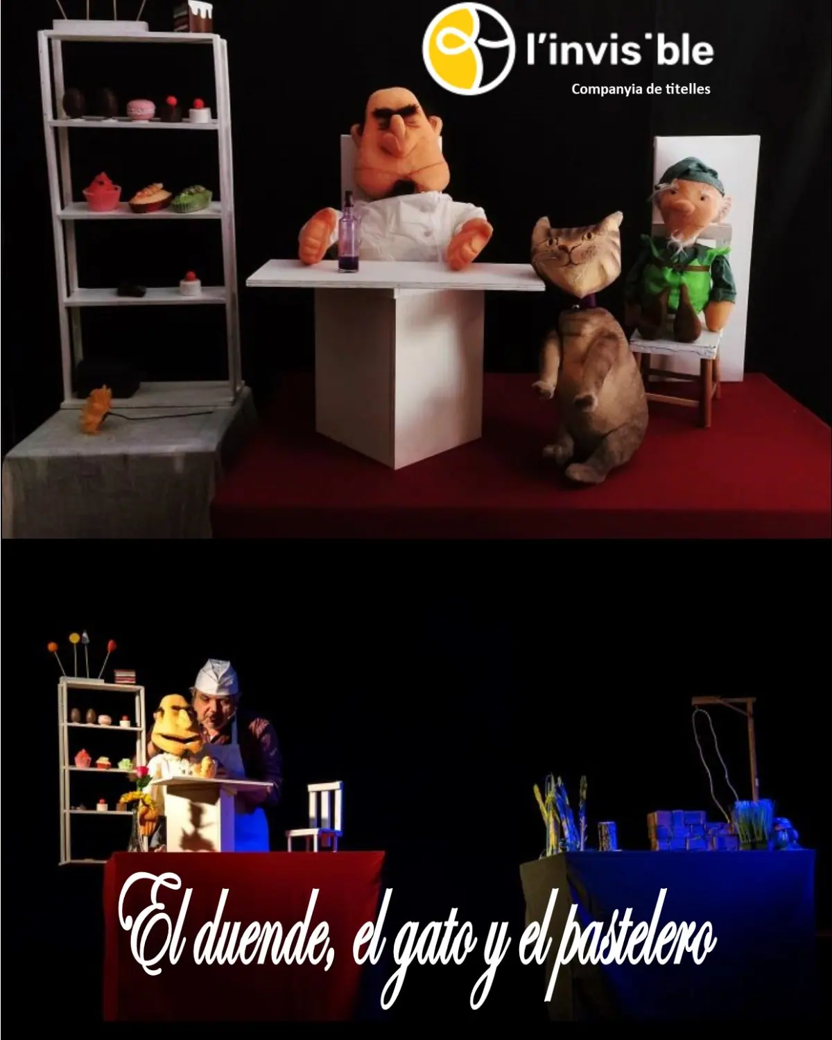 Cartel de "El duende, el gato y el pastelero"