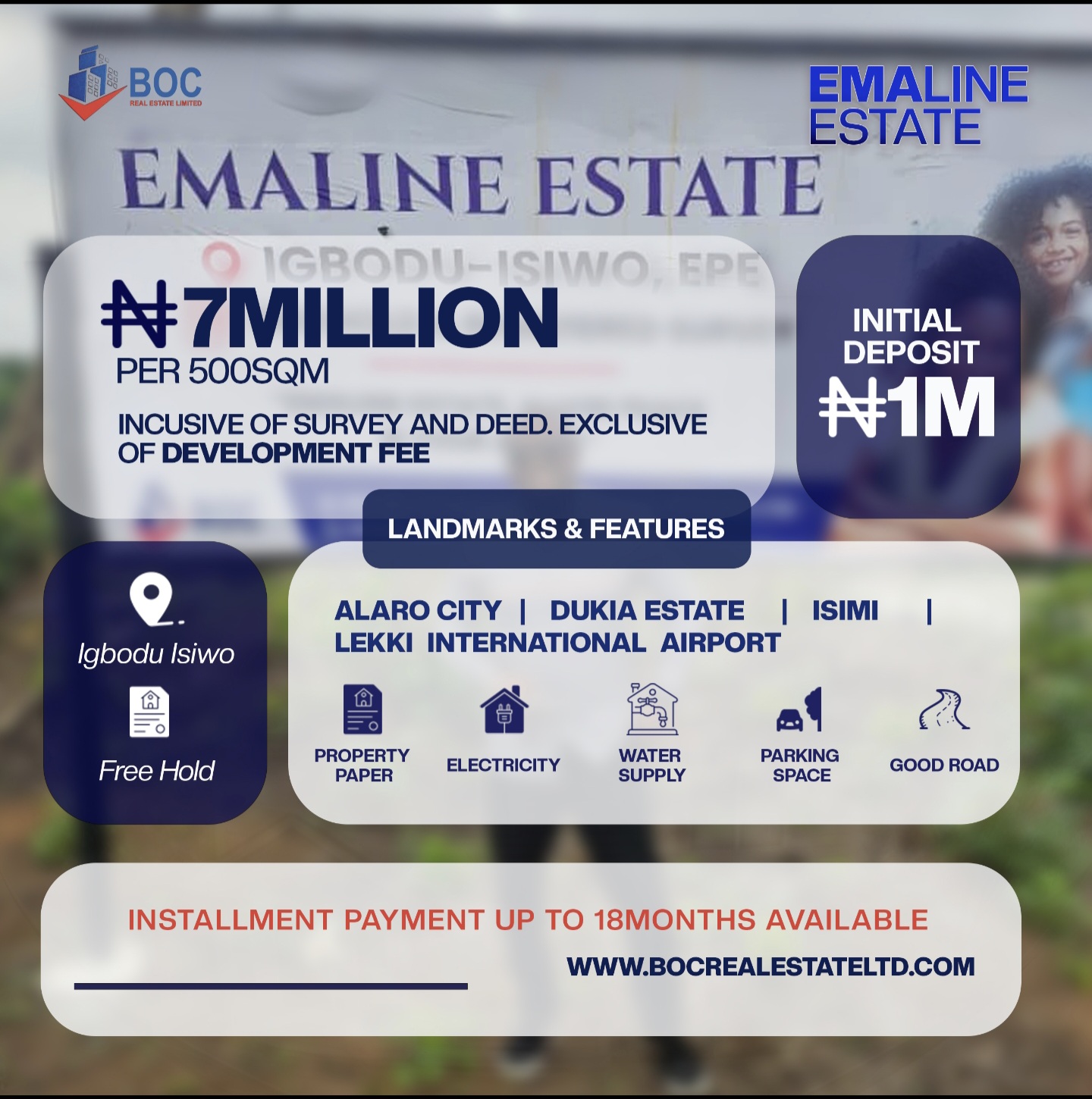 Serviced plots of land at Emaline Estate — photo 1 of 1