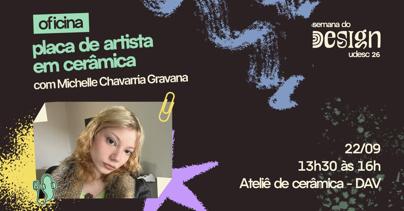 Placa de Artista em Cerâmica, com Michelle Chavarria Gravana