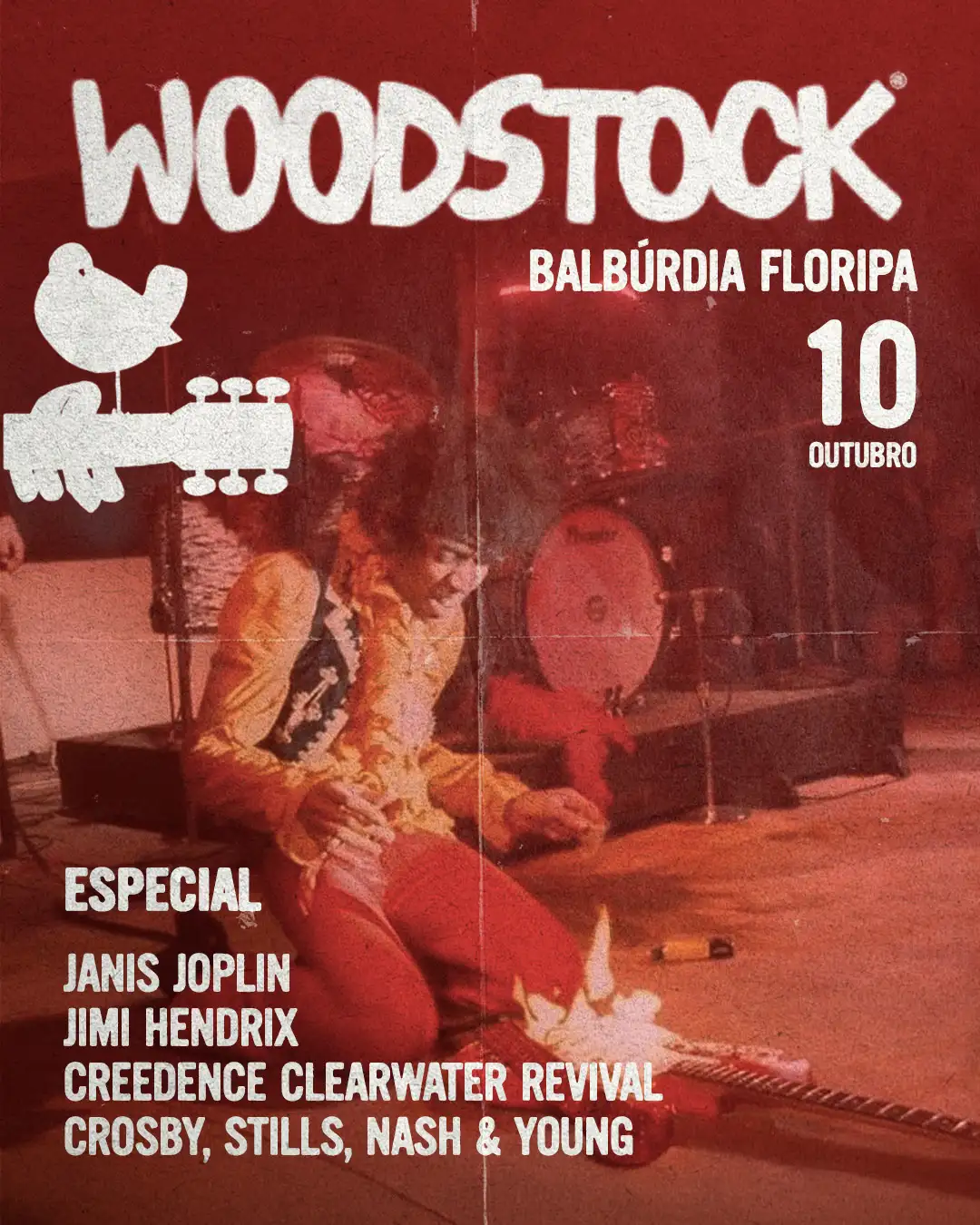 WOODSTOCK BALBÚRDIA - CREEDANCE (BANDA CAMALEÃO ROBO) + JANIS JOPLIN ( BANDA PINK JANIS) + JIMI HENDRIX ( MATEHUS LIBORIO TRIO) + CROSBY; STILL; NIEL & YOUNG (WILARD RIBEIRO)