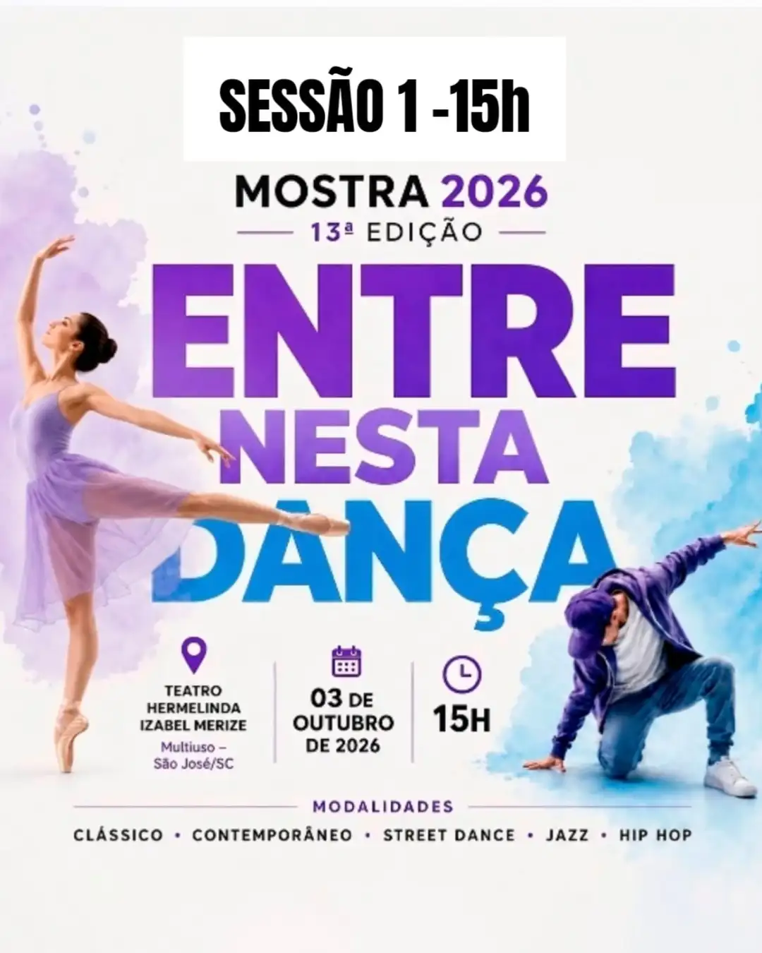 Entre Nesta Dança - SESSÃO 15H