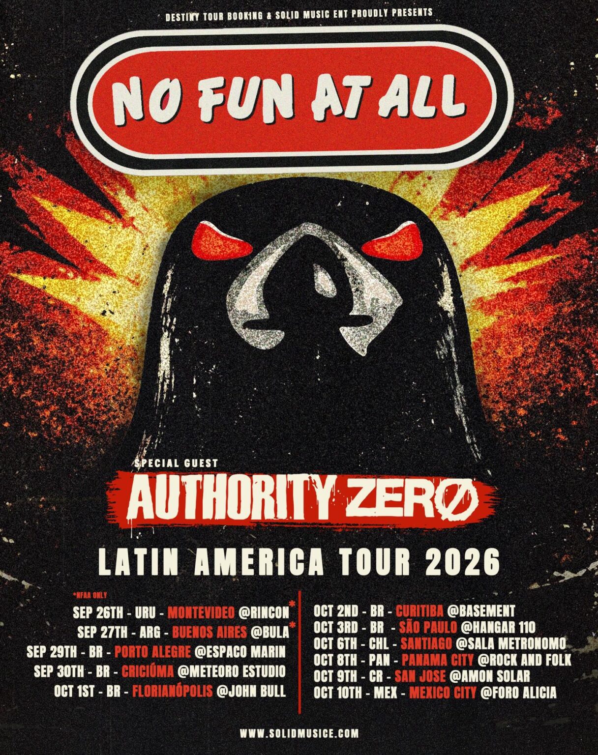 No Fun at All & Authority Zero - Latin America Tour 2026