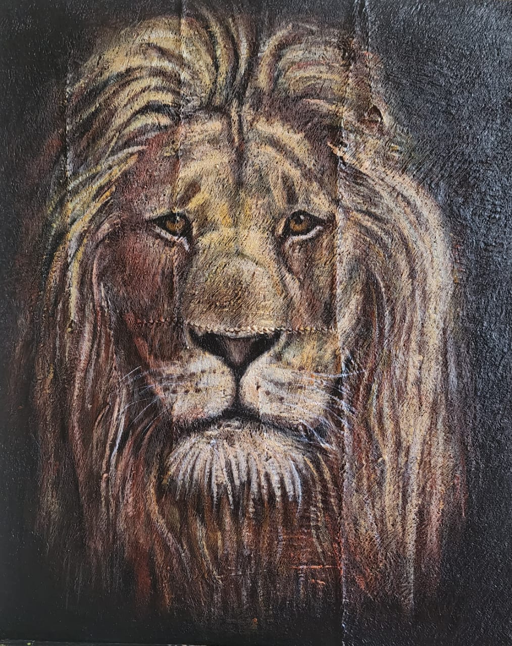 Regal Stare – portrait-format original artwork by Ssegujja Godfrey