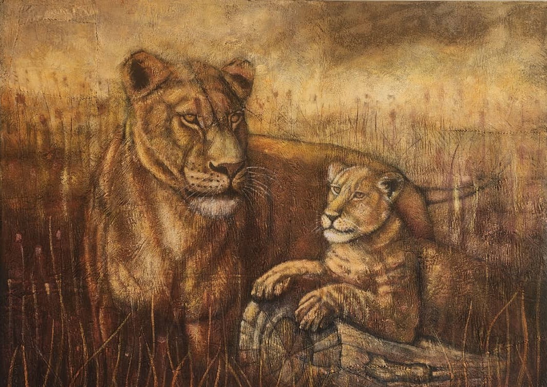 Watching the space – original artwork by Ssegujja Godfrey
