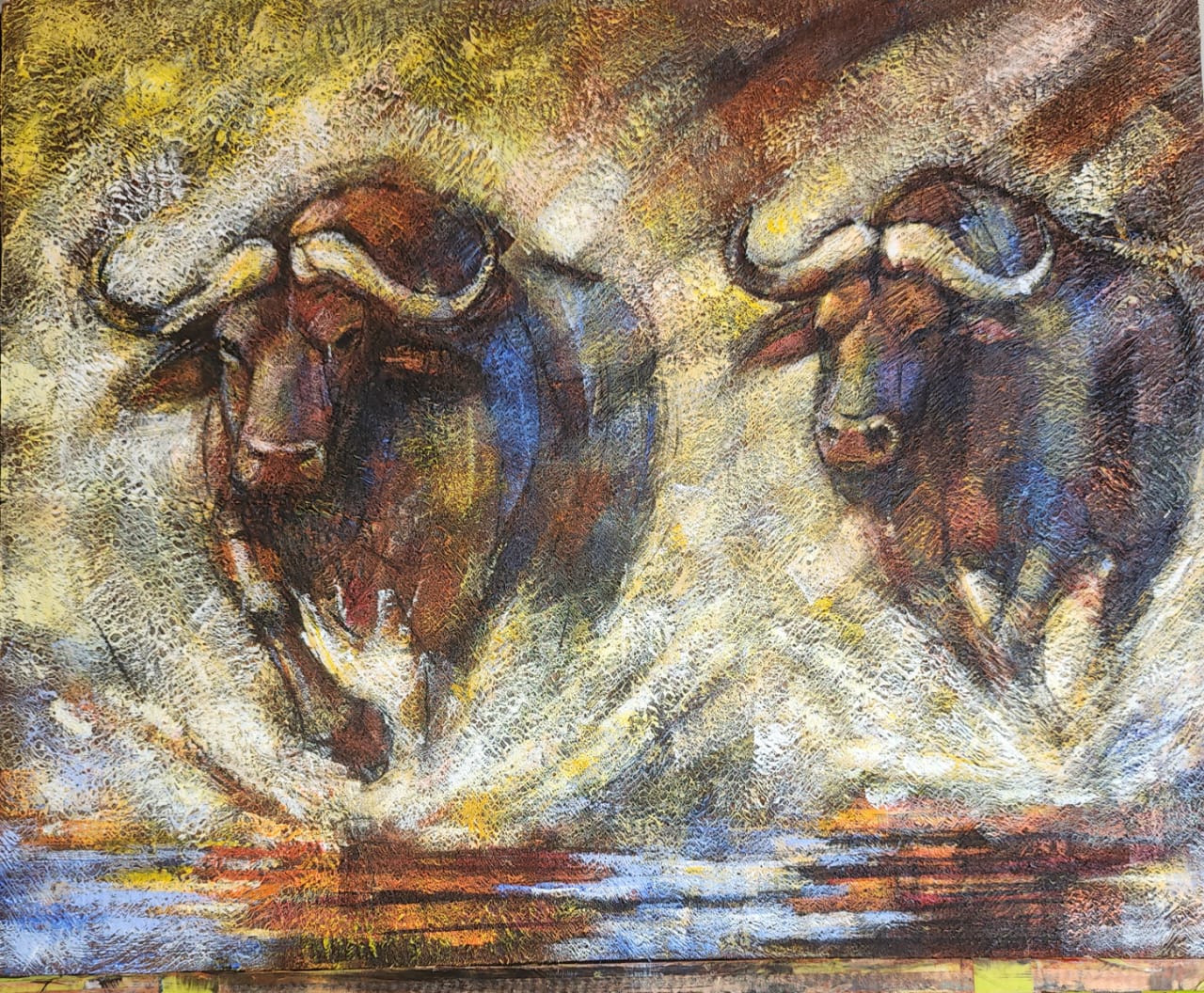 Splash of Freedom – original artwork by Ssegujja Godfrey