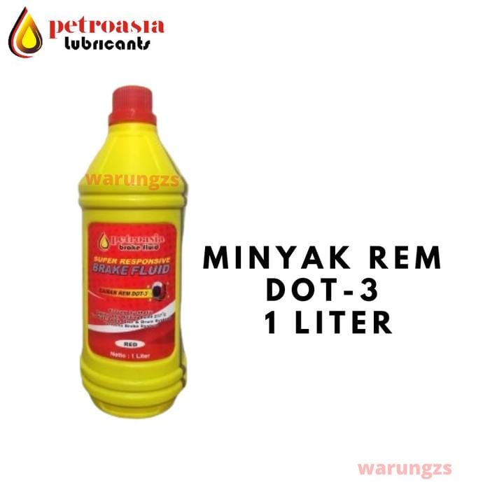PETROASIA Minyak Rem DOT3 Merah 1L - Image 1