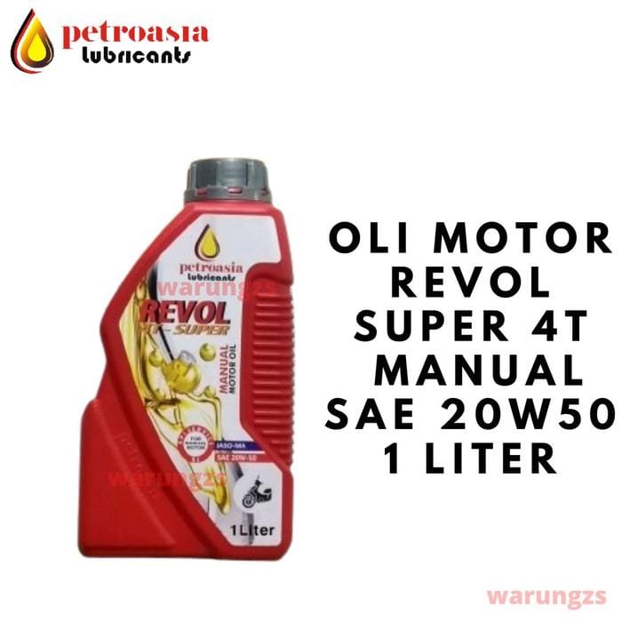PETROASIA Oli Motor Manual Revol 4T 20W50 1L - Image 1