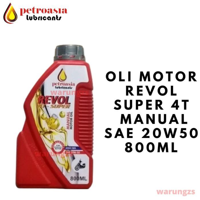PETROASIA Oli Motor Manual Revol 4T 20W50 0.8L - Image 1