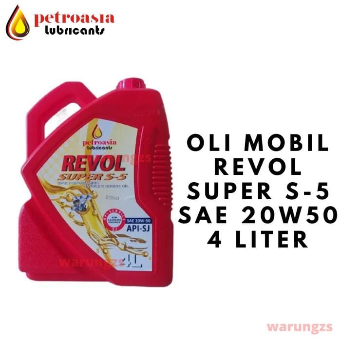 PETROASIA Oli Mobil Revol Super S5 20W50 4L - Image 1