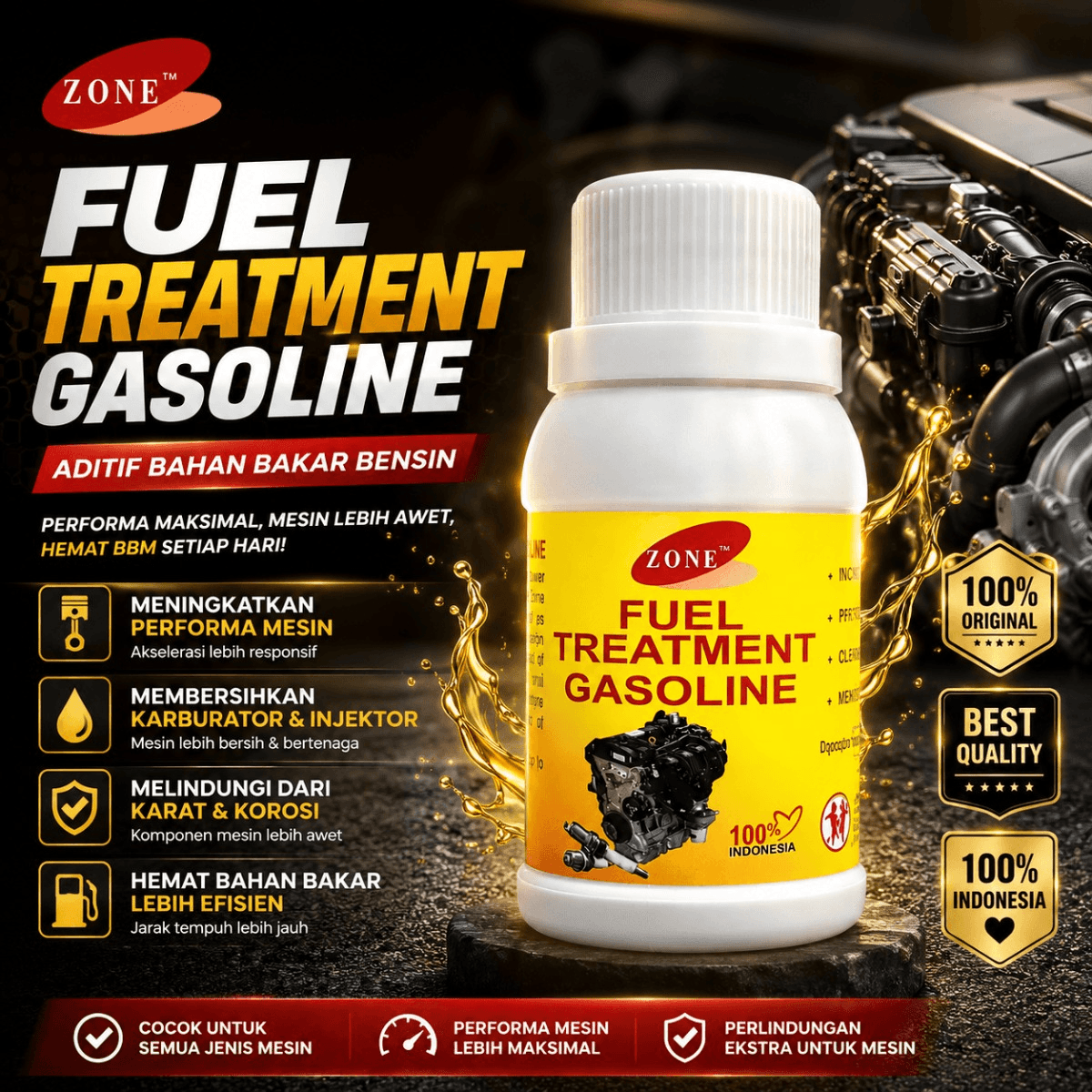 ZONE Octane Booster Bensin 150ML - Image 1