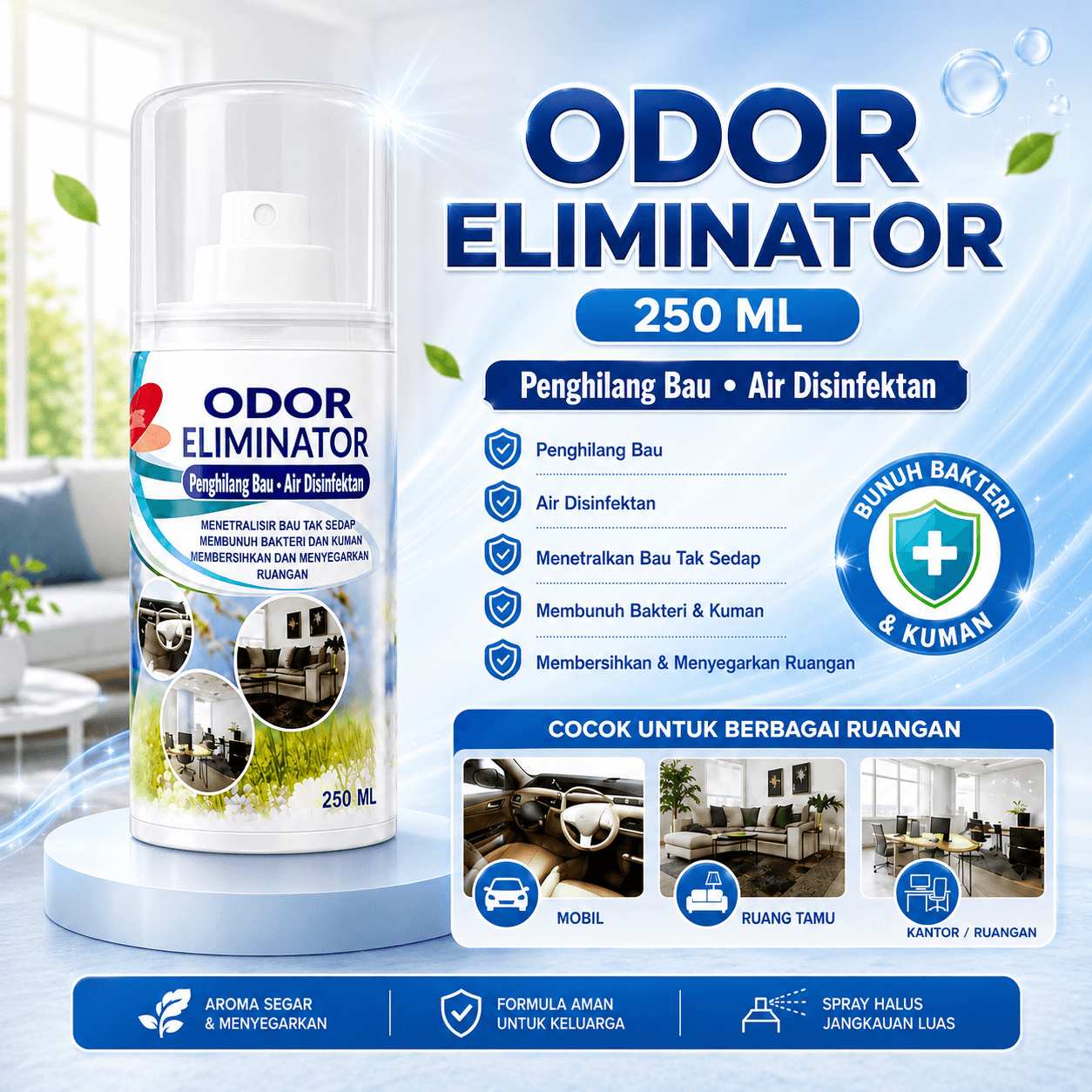 ZONE Odor Eliminator 250ML - Image 1