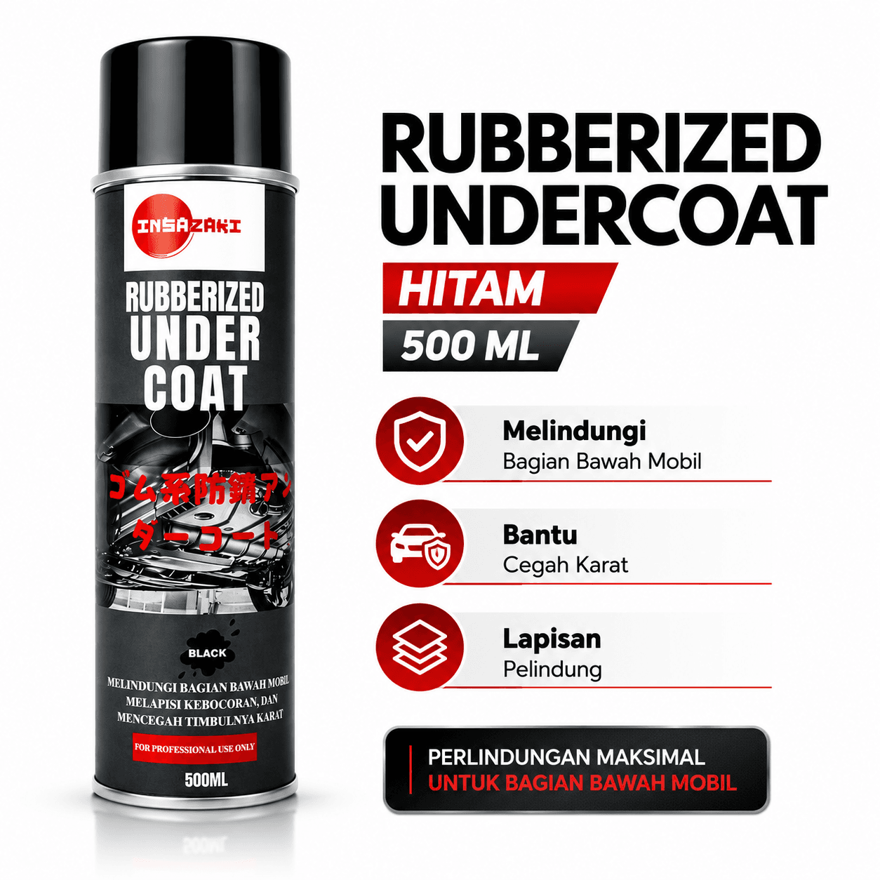 INSAZAKI UNDERCOAT HITAM 500ML - DPR