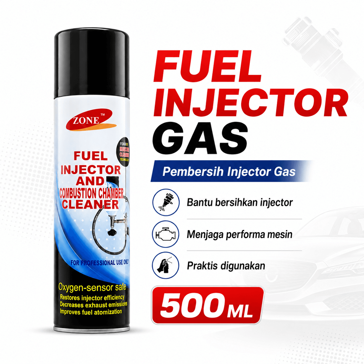 ZONE Fuel Injector Cleaner (GAS) 500ML - Image 1