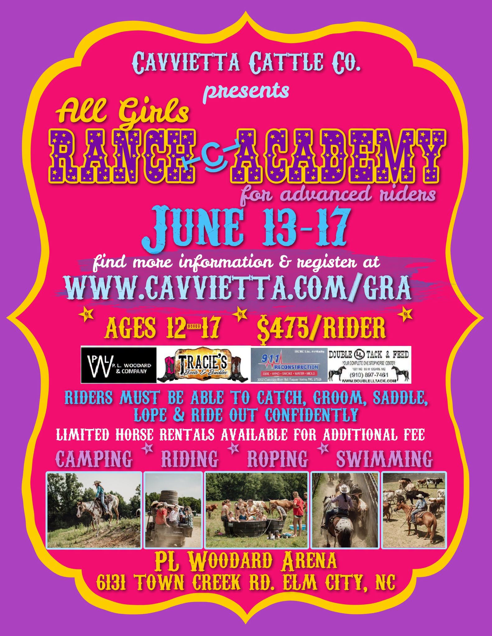 Girls Ranch Academy - Summer Riding & Ranching Camp for Cowgirls 12-17