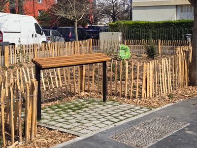 requalification de l'avenue des Ponceaux à Aubervilliers, déminéralisation