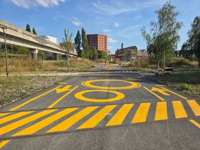 Parc Saint-Sauveur à Lille sur une ancienne friche ferroviaire