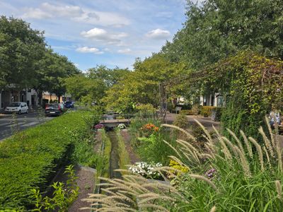 Avenue Aristide Briand à Noisy-le-Grand, promenade plantée
