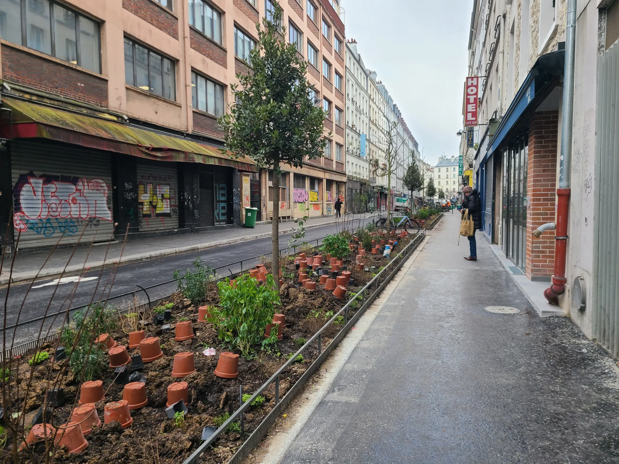 désimperméabilisation dans la rue Marguerite Moret
