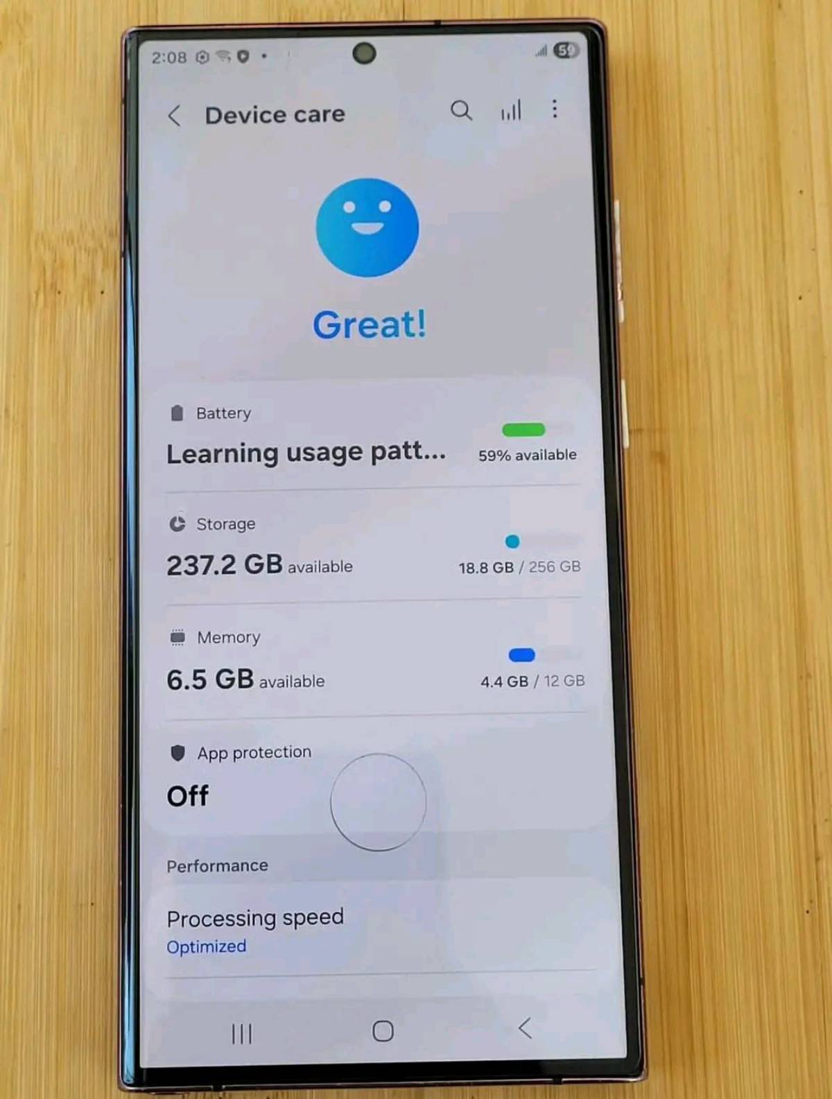 متوفرة فرصه من ذيك s22 ultra من ارفاج الخارج مساحته 256 ورامه 12 ماكط نفتحت مبيوعه لا ب 110 مع ضمان — photo 3